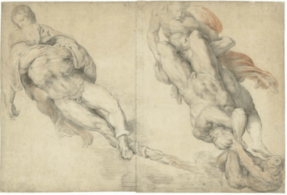 Dos hombres desnudos...según Miguel Angel (Rubens)