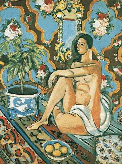 Figura decorativa sobre fondo ornamental - Matisse