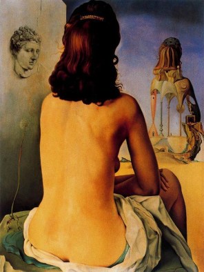 Mi mujer desnuda ve transformarse su cuerpo en escalones.... - Dalí 
