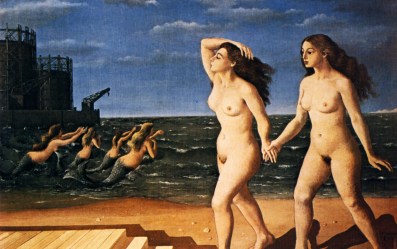 Mujeres frente al mar - Paul Delvaux
