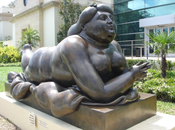 Fernando-Botero-Reclining-girl-with-cigarette