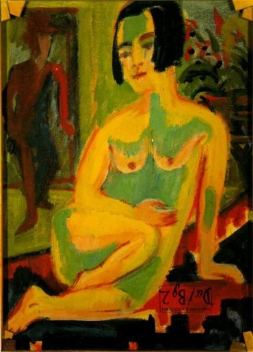 Ernst Ludwig Kirchner - Desnudo femenino sentado_ Estudio
