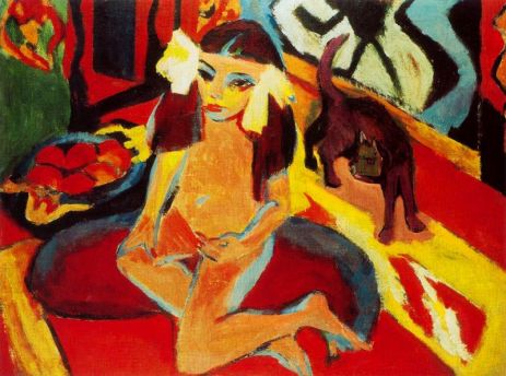 Ernst Ludwig Kirchner - Ragazza di gato_ Fr_auml_nzi