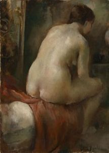 desnudo sentado