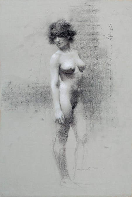 Dawning-Fusain-et-craie-blanche-sur-feuille-Fabriano-Roma-48-x-32.5-cm-900-€