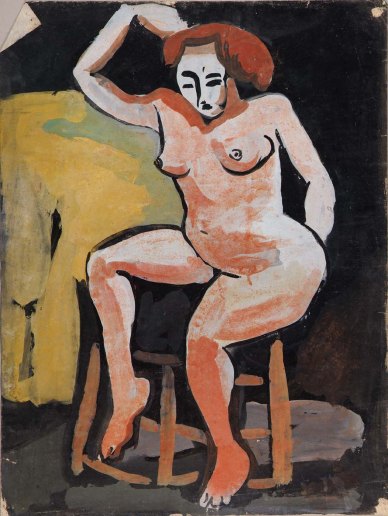 Female nude on stool 1939-1940.jpg