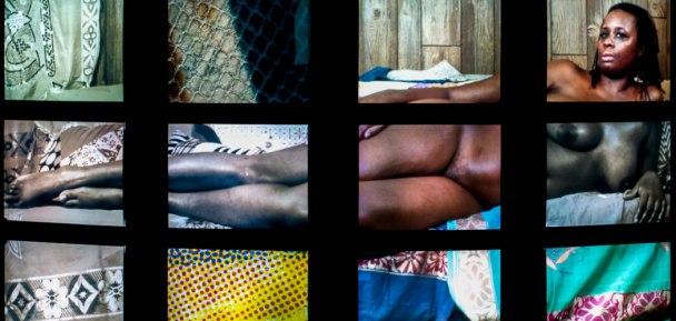 Installation view of Me as Muse as installed in “Mickalene Thomas_ Mentors, Muses, and Celebrities” at the Aspen Art Museum..jpg